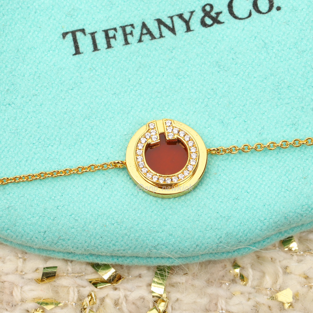 Tiffany T Gold Diamond And Turquoise Circle Pendant (3) - www.newkick.vip